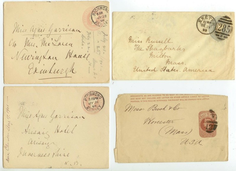 1889-1901 Great Britain used postal stationery covers - nice variety