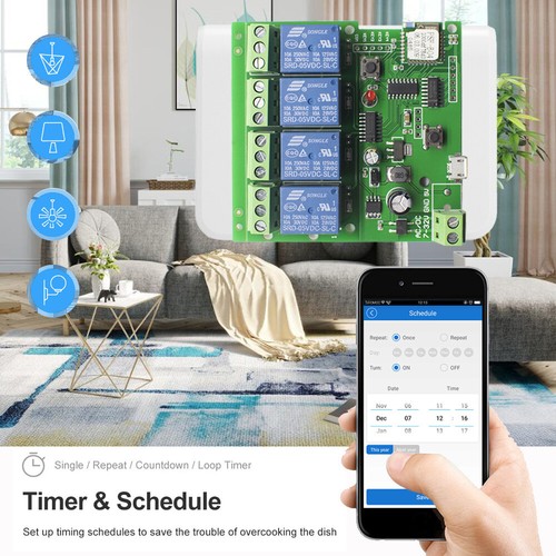 Wi-fi 4-Kanal Torsteuerung Schiebetor Flügeltor Funksteuerung 12-32V WLAN - Bild 11 von 12