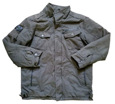 Hurley Heavy Duty Bombshell Jacket Coat Men Medium Insulated Full Zip Green 