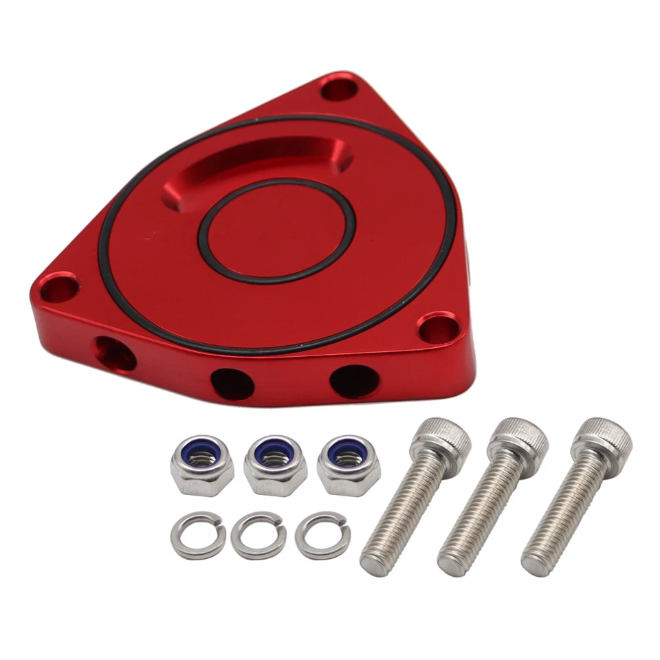 Placa espaciadora adaptador válvula soplado billet rojo apto para Honda Civic 1.5T 2015-21 Foto 2 de 4