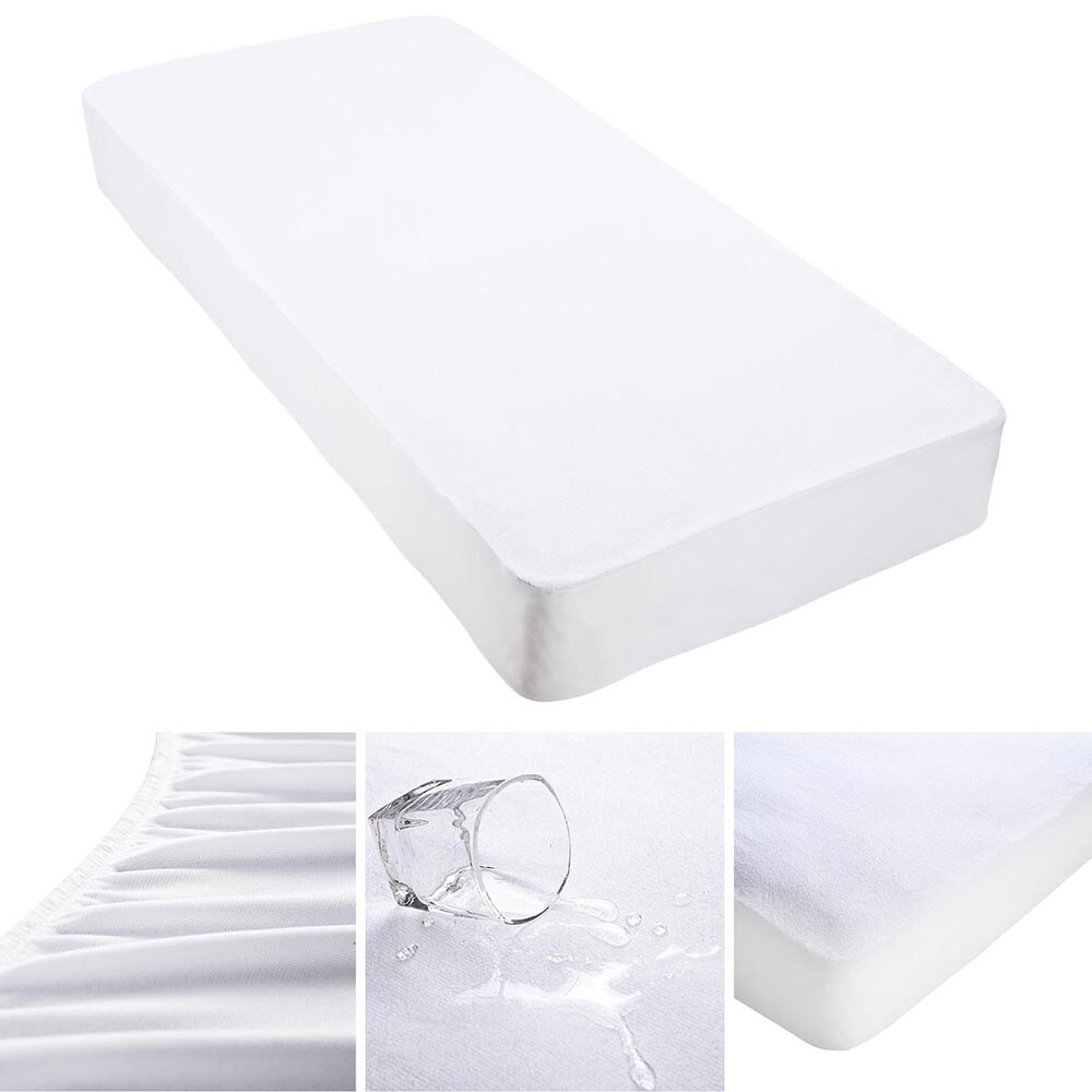 Mattress Protector Cover Waterproof Cotton Terry Hypoallergenic Fitted Full Home-image