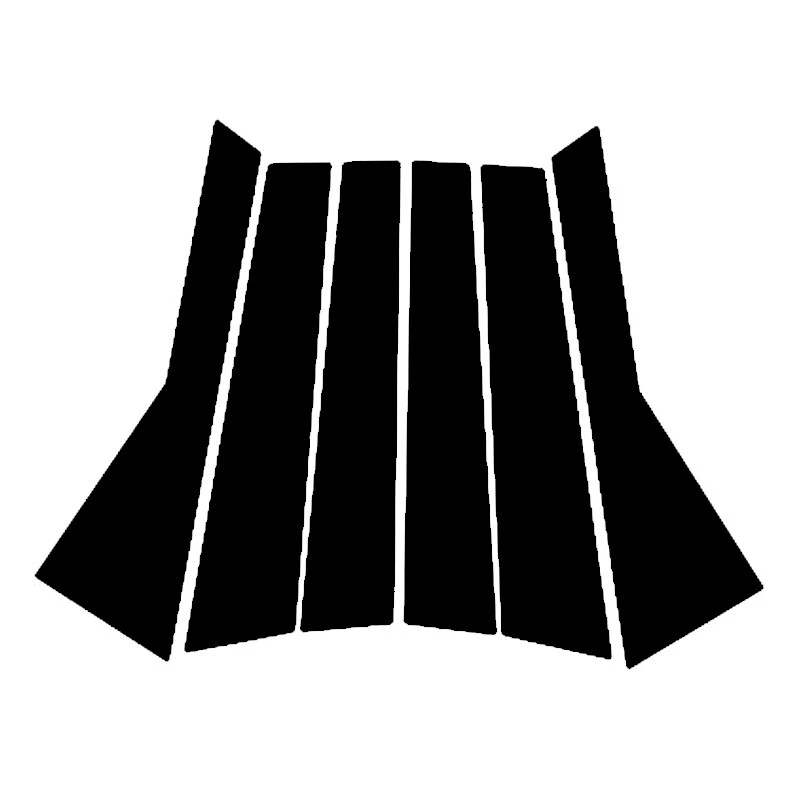 6x Postes de pilar negro mate cubierta de moldura de ventana aptos para Honda BR-V DG1/2 2016-2021 Foto 3 de 4