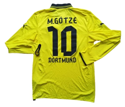 Puma Mario Götze BVB Borussia Dortmund 2012/2013 Heim Trikot Longsleeve LS M - Bild 1 von 4