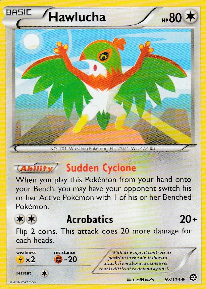 Hawlucha 97/114 Pokemon XY Steam Siege NM