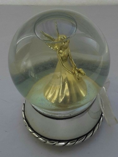 ANGELIC REFLECTIONS SILVER SNOWGLOBE MUSICAL 5" - Free US Shipping - Picture 7 of 10
