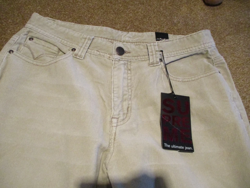 Pantalones de pana Venezia Lane Bryant para mujer talla 14 Stone Plus mezcla de algodón Foto 4 de 4