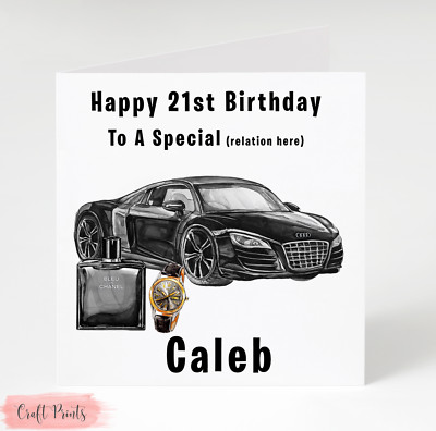 Personalised Birthday Card Dad Son Grandson Nephew 18th 21st 30th 40th ...