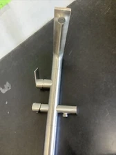 AquaBrass Floormount Tub Filler With Handshower Brushed Nickel 92085-BN Y3