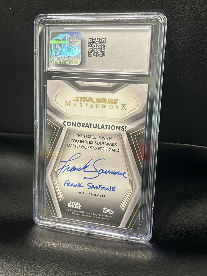 First Order Stormtrooper CGC 10 Star Wars Masterwork Artist Sketch Card 1/1 - Image 3 of 4