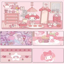 Cartoon My Melody Mouse Pad Anti Slip Large Table Mat Keyboard Pads 400*900mm 