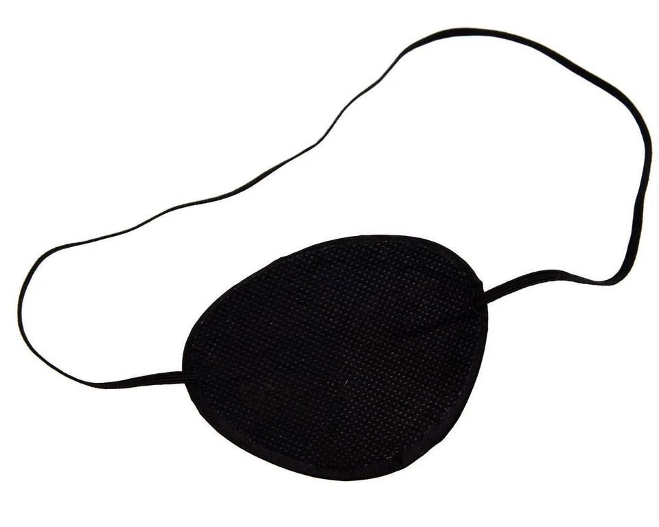 1 X Plastic Pirate Satin Eye Patch Fancy Dress Costume Accessories Party Favour - Image 3 of 4