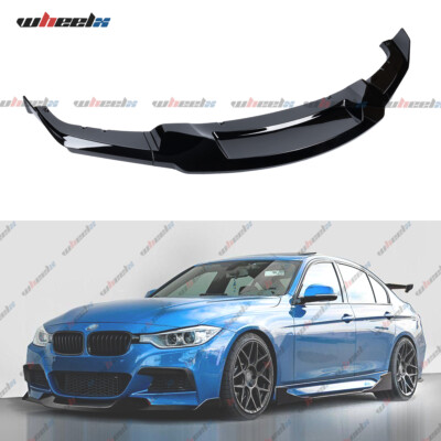 For 2012-18 BMW F30 F31 M Sport Glossy Black MAD Style Front Bumper Lip Splitter