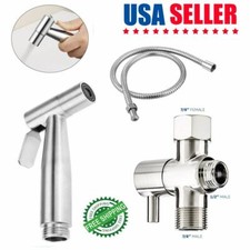 Shattaf Handheld Stainless Steel Bidet Spray Shower Head Toilet Adapter Hose Set