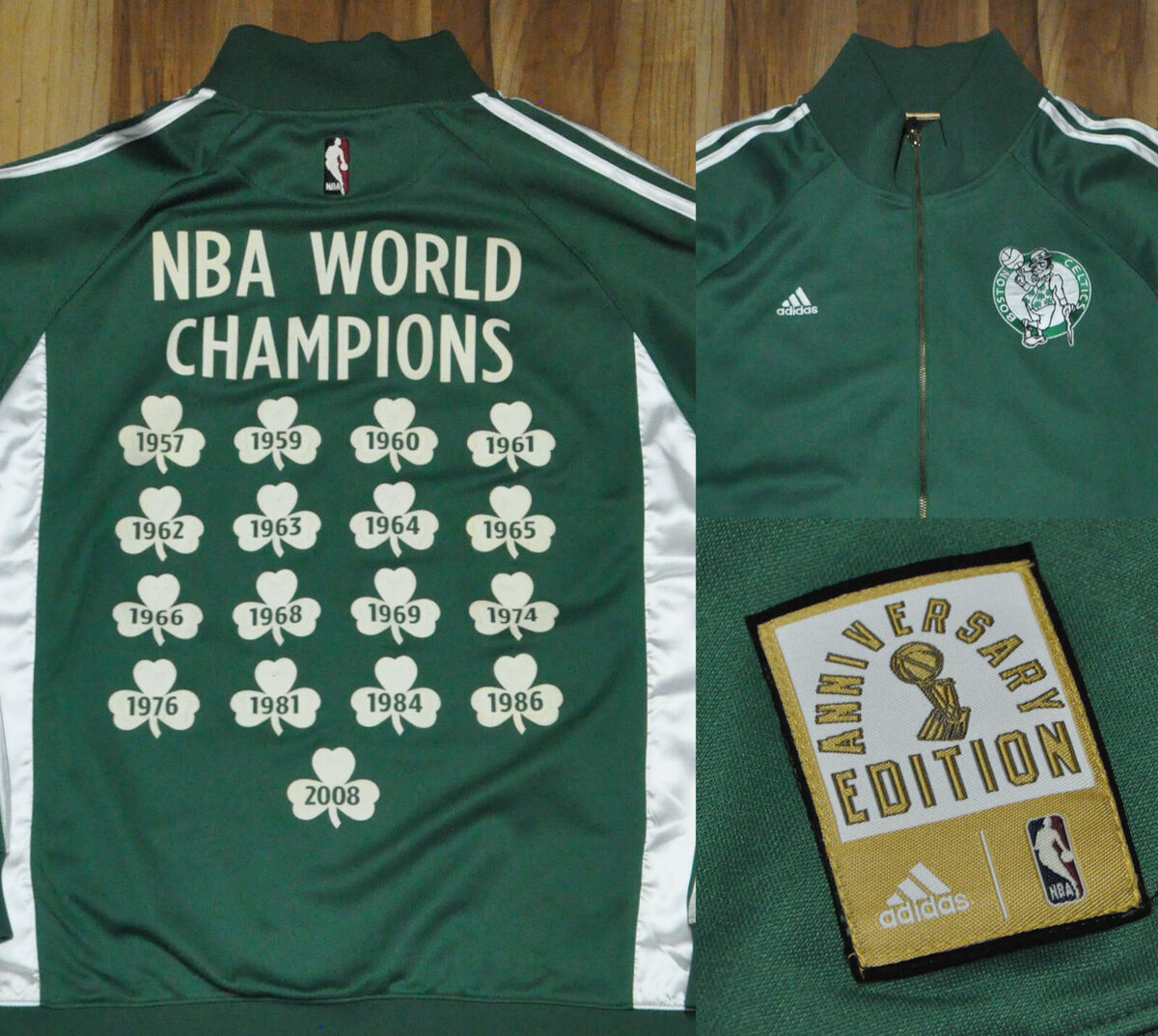 Boston Celtics Adidas Jacket 17x NBA Champions Shamrock Boston Celtics Adidas Jacket 17x NBA Champions Shamrock