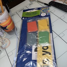 Pacon Behavioral Pocket Chart, Blue, 18-1/2" x 21", 1 Chart