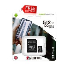 New Kingston 512GB Micro SD Memory Card 512G Canvas Select Plus 100MB/S A1 C10