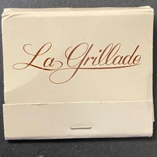 La Grillade Restaurant Highwood, IL Vintage Full Matchbook c1980's VGC Scarce