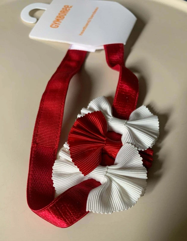 NUEVO CON ETIQUETAS Gymboree Rojo Blanco Lindo Vacaciones Lazo Diadema Accesorio para el Cabello Día de San Valentín Foto 2 de 3