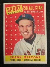 1958 Topps - Sport Magazine '58 All Star Selection Frank Malzone #481
