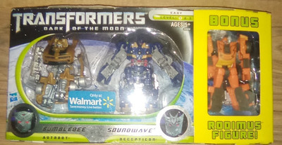 Transformers Dark Of The Moon Action Figures - Bumblebee, Soundwave, & Rodimus