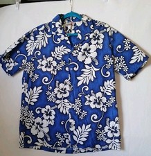 Vintage Evergreen Island Hawaiian Shirt Hibiscus Design Made In Hawaii Size M