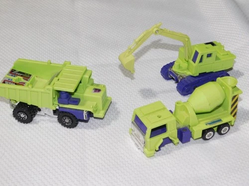 1984 TAKARA Hasbro Transformers G1 Dump & CEMENT Truck  EXCAVATOR Construction