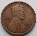 1911-S Lincoln Wheat Cent Fine+, Better Date Penny 1C San Francisco coin