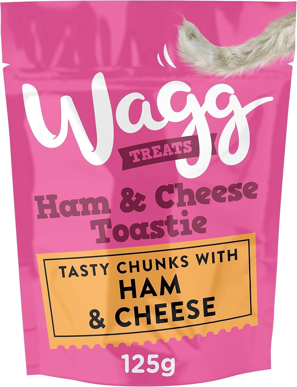 Wagg Ham & Cheese Toastie Tasty Chunks Ham & Cheese Dog Treats 125g (Pack of 7)