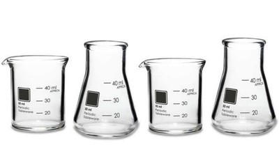 Periodic Tableware Laboratory Beaker Shot Glasses (4 count)