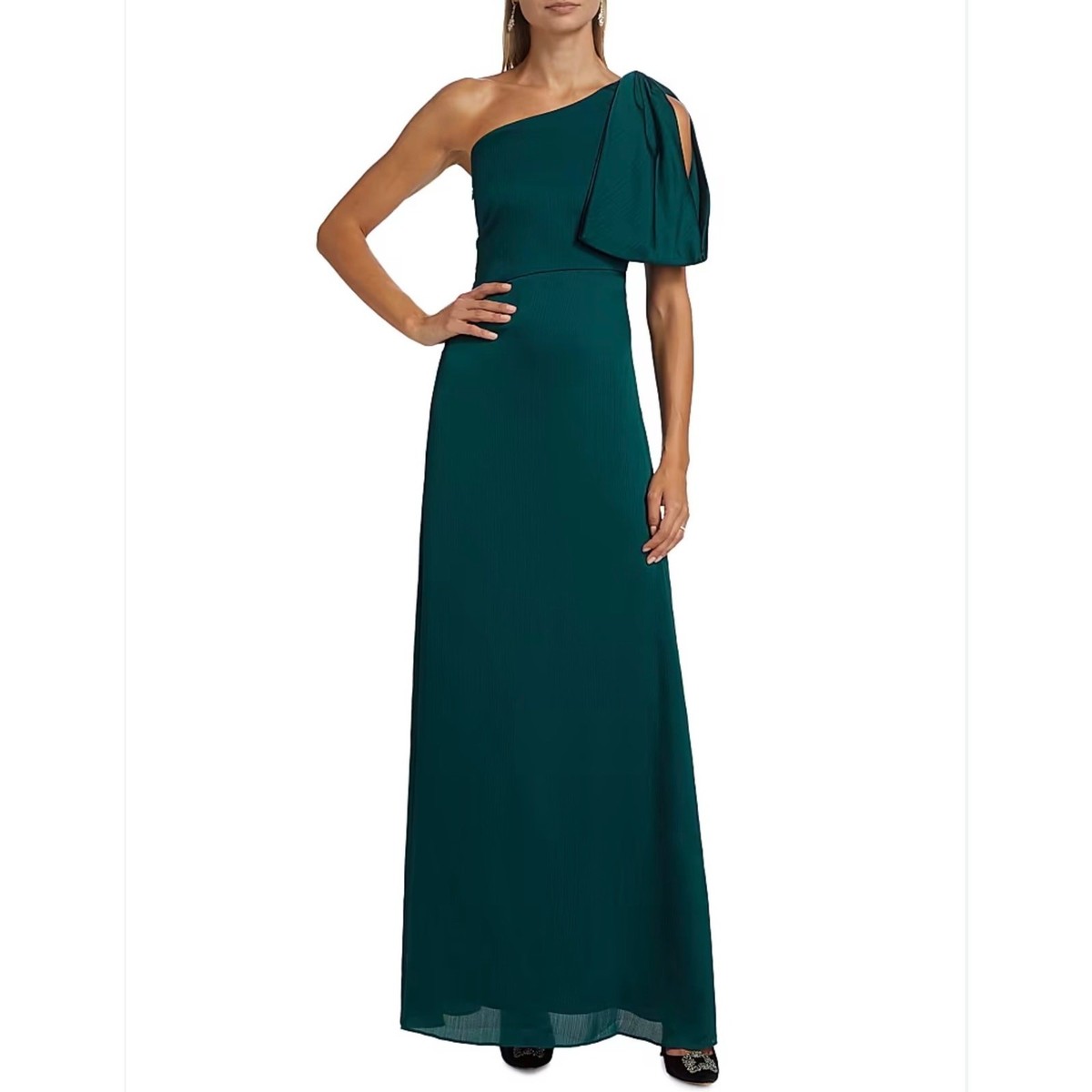 Dress the Population Women's Formal Dress Size Medium Green One Shoulder  Gown | eBay