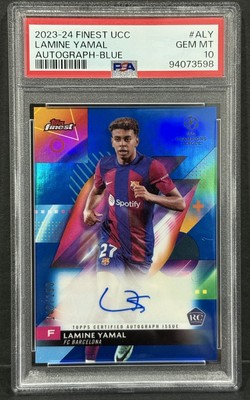 2023-24 Topps Finest UCC Barcelona Lamine Yamal Refractor Auto