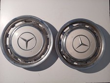4 Radkappen Mercedes Benz W123 Weiß mit Klammern