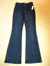 NWT 98 Womens Jeans-ANTHROPOLOGIE PILCRO-dark blue stretch denim flare leg-29