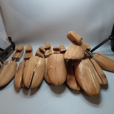 Lot of 5 Pair Wooden Shoe Trees Size XL Adjustable Cedar