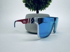 Quiksilver SciFi Shield Sunglasses USA Red White Blue Frame Blue Mirror NIB