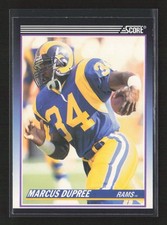 Marcus Dupree 1990 Score Rookie & Traded #1T Rookie Los Angeles Rams