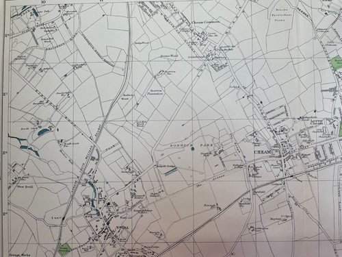 RARE Original Antique Map Greater London South c1912-14 Cheam 4 INCH SCALE - Picture 2 of 5