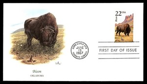Mayfairstamps Canada FDC 1987 Bison USA frank First Day Cover aaz_55807