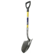 ABILITY ONE 5120-01-611-8064 Round Point Shovel,D-Grip Handle,14 ga. 52CD19