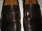 Ferragamo Brown Loafers Signature Bit Buckle Driving Loafer Shoes 8 EE Wide — photo 2