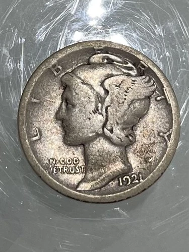 1921 D Mercury Silver Dime Key Date Denver G good
