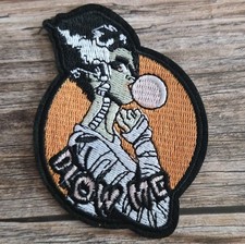 Blow Me Bride of Frankenstein Horror Rockabilly Goth Iron on Patch