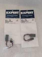 Lot of 2 Vintage Expert Electronics 6-inch Standard Servo Extension EXRA110