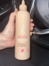 Rizos Curls Apple Cider Vinegar Scalp & Hair Rinse, Clarifies to Remove Product