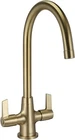 Bristan EC SNK EF BB ECHO Twin Lever Easyfit Sink Mixer - Brushed Brass - NEW