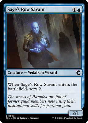 Sage's Row Savant [Ravnica: Clue Edition] Near Mint