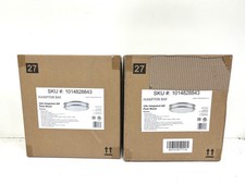 LOT OF 2 Hampton Bay Flaxmere 12 in. Chrome Selectable CCT LED Flush Mount READ