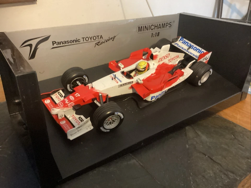 Mini Champs 1/18 Scale F1 Panasonic Toyora Racing TF105 R Schumacher 2005 - Image 3 of 4