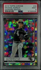 2019 Topps Chrome Sapphire Michael Kopech #49 PSA 9 MINT 07b3