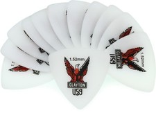 Clayton Acetal Rounded Triangle Picks 1.52mm 12-pack 5-pack Bundle